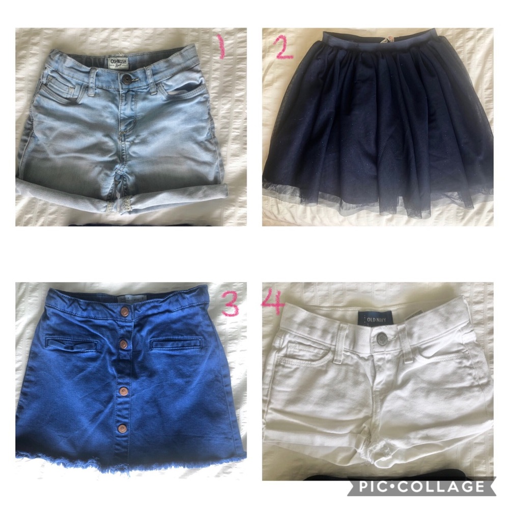 Girls Summer shorts and skirts bundle (size 6/7)